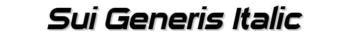 Sui Generis Italic font